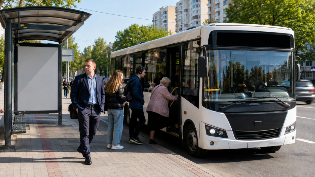 Зупинки маршрутки №19 у Дніпрі — посадка пасажирів